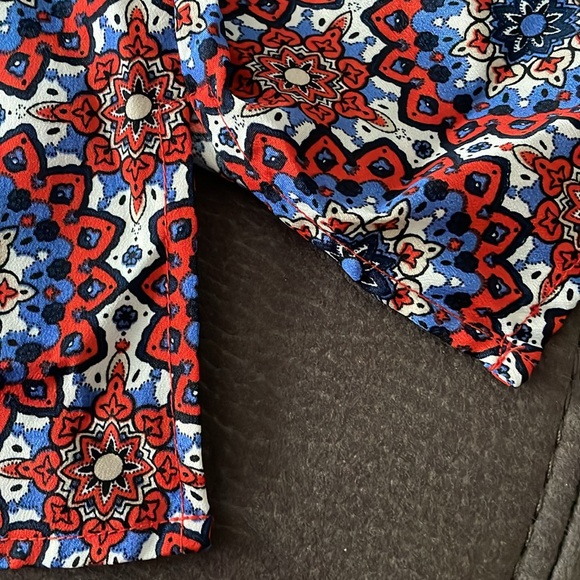 EVAN-PICONE Colorful Design Short Sleeve Blouse Size 16 - Picture 8 of 9